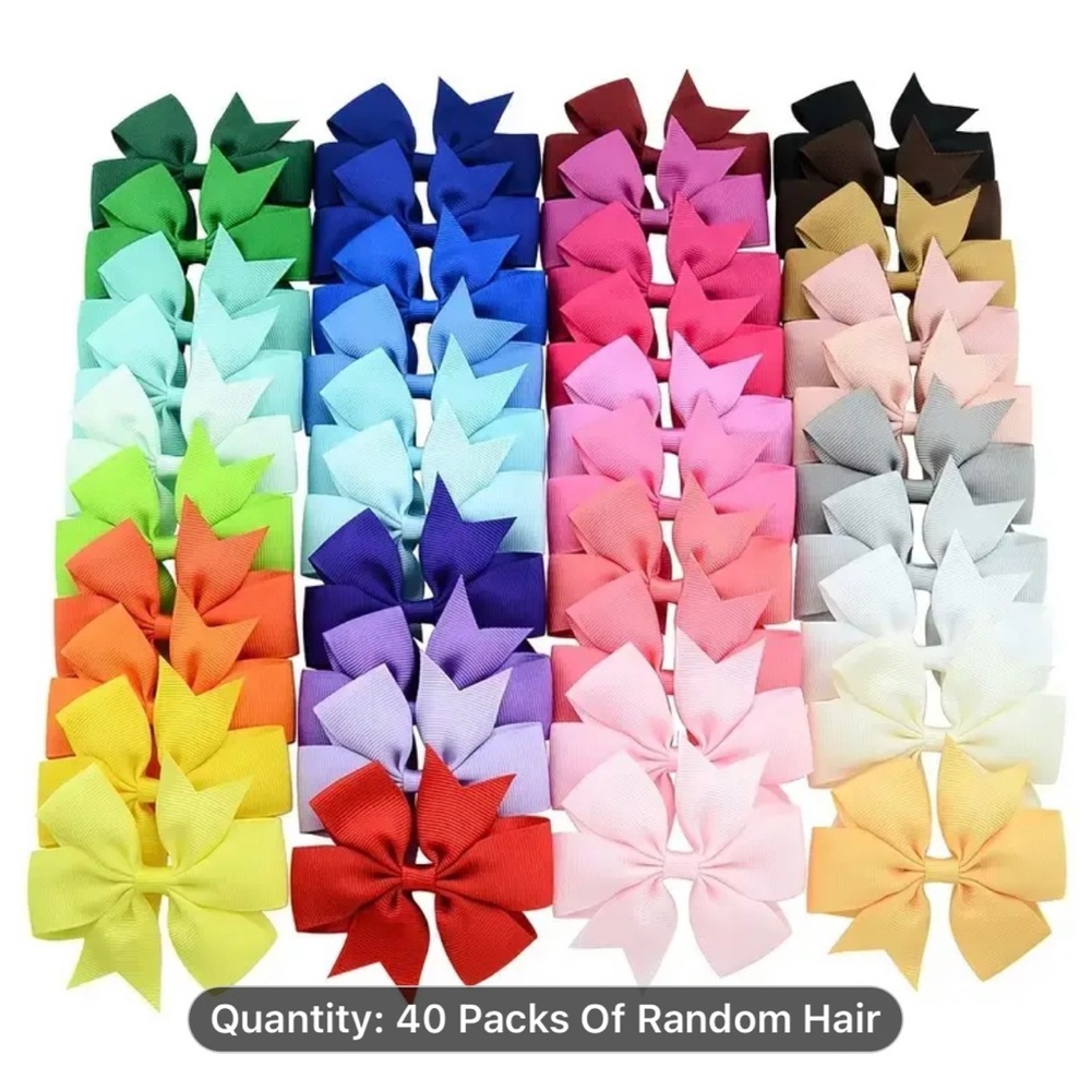 Random Color Girls Adorable Hair Bow